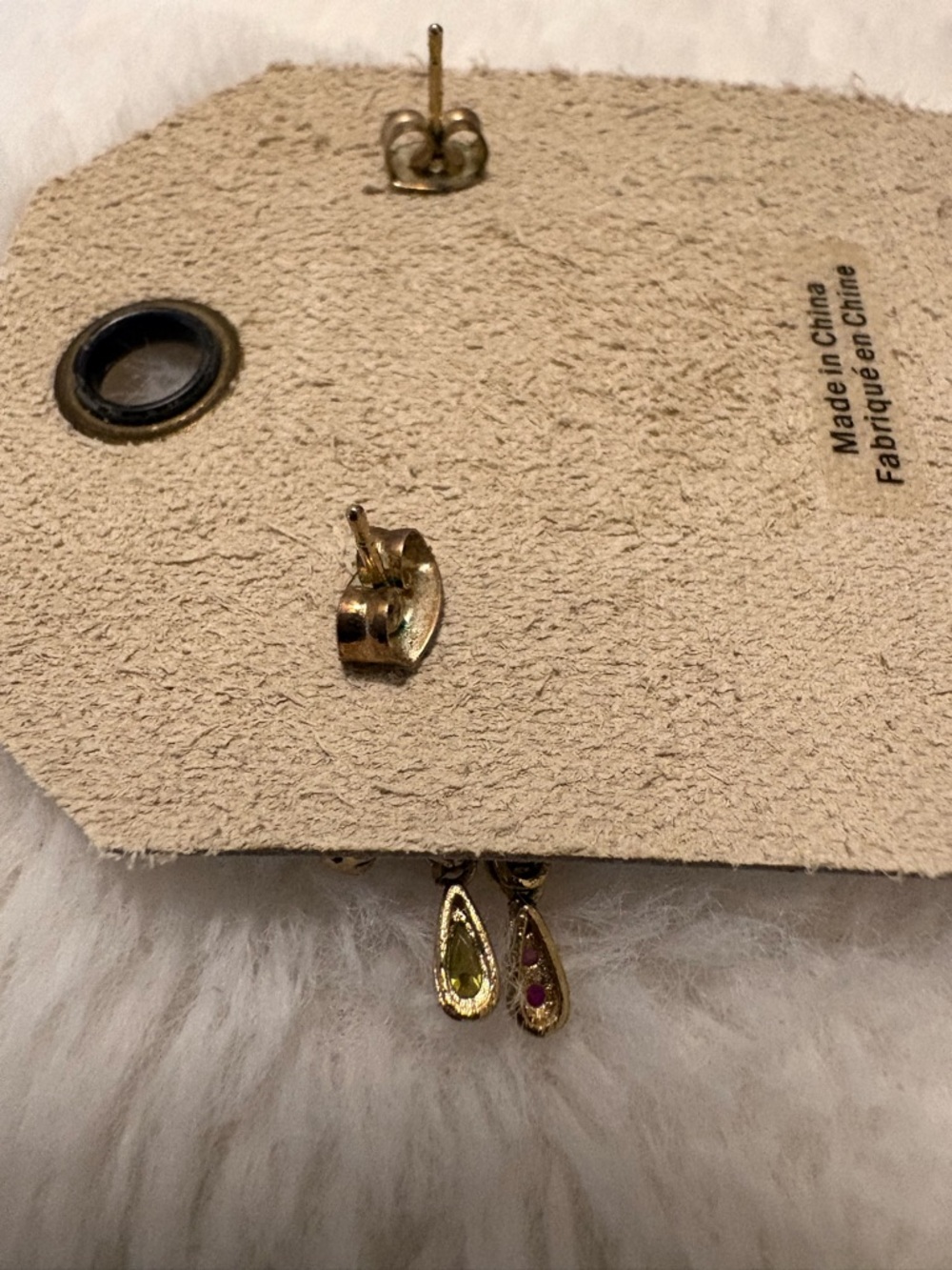 Anthropologie Gold-Tone Multicolor Teardrop Cascade Earrings NWT - Picture 4 of 5